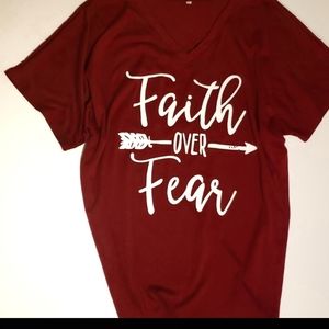 Faith Over Fear short sleeve size Large